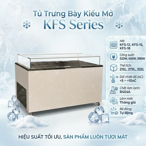 tủ trưng bày kiểu mở coolmes kfs series