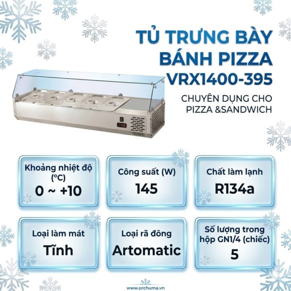 Tủ trưng bày bánh Pizza Coolmes  VRX1350-395